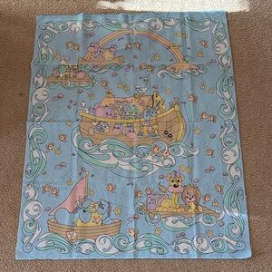 Vintage Precious moments Noahs Ark Print Fabric